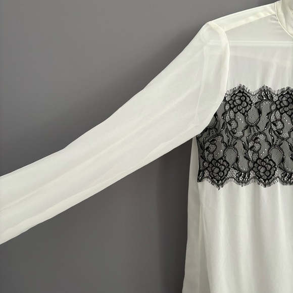 NWT Charming Charlie Small White Button Down Long Sleeve - Picture 8 of 16